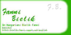 fanni bielik business card